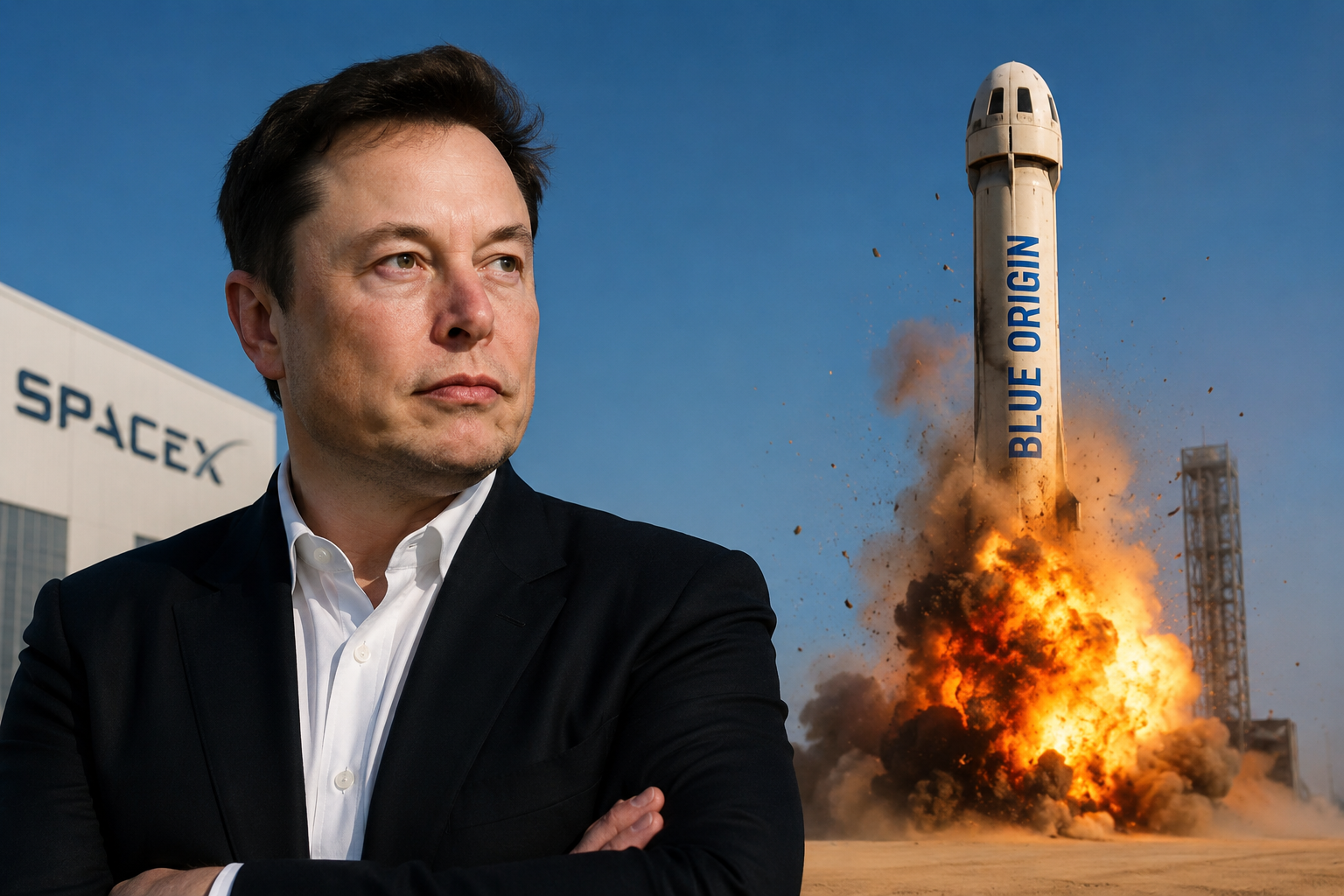 Blue Origin Rocket Explosion Boosts Elon Musk’s Position in the Commercial Space Race