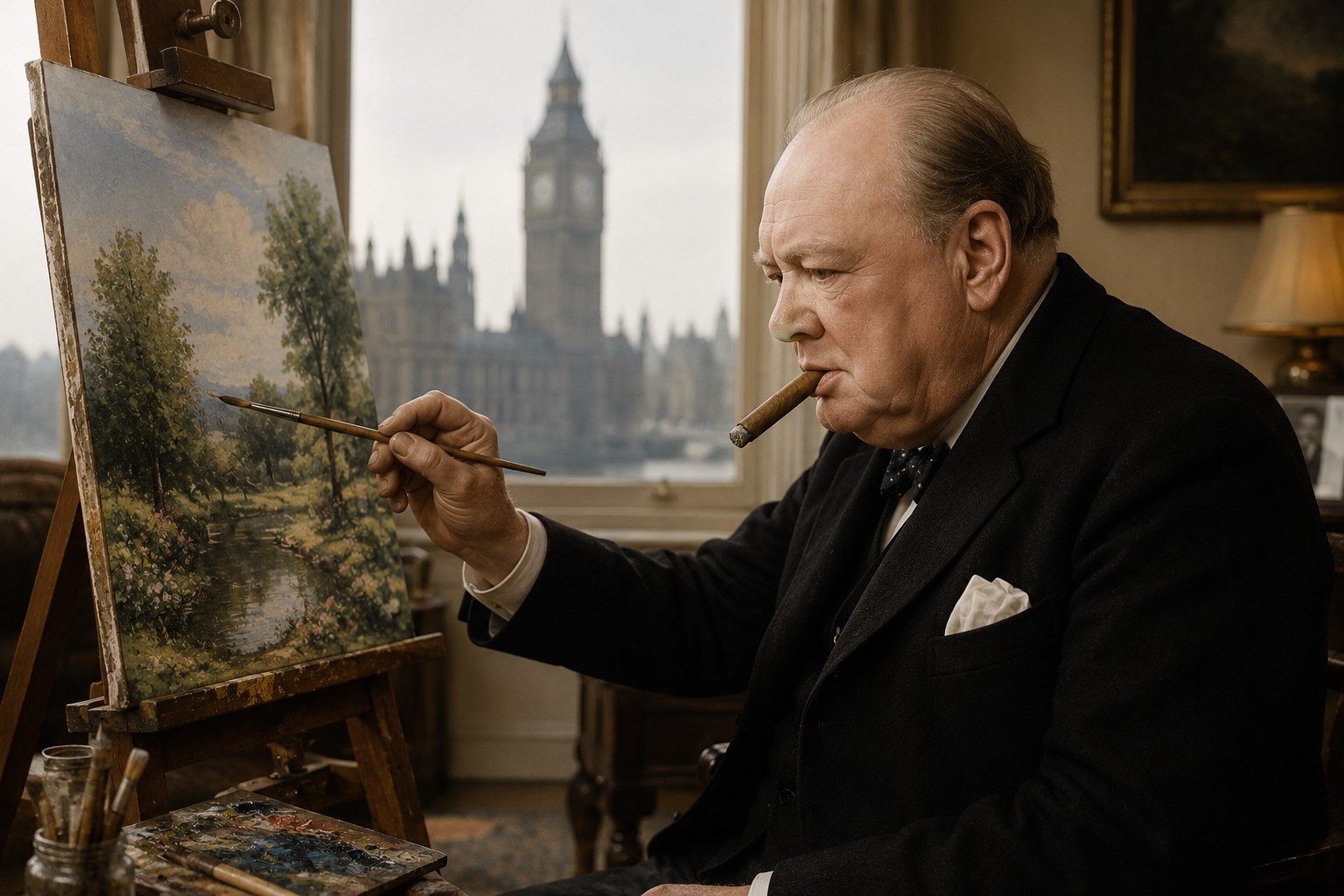 How Painting Helped Winston Churchill Cope With War and the Fight Against Fascism