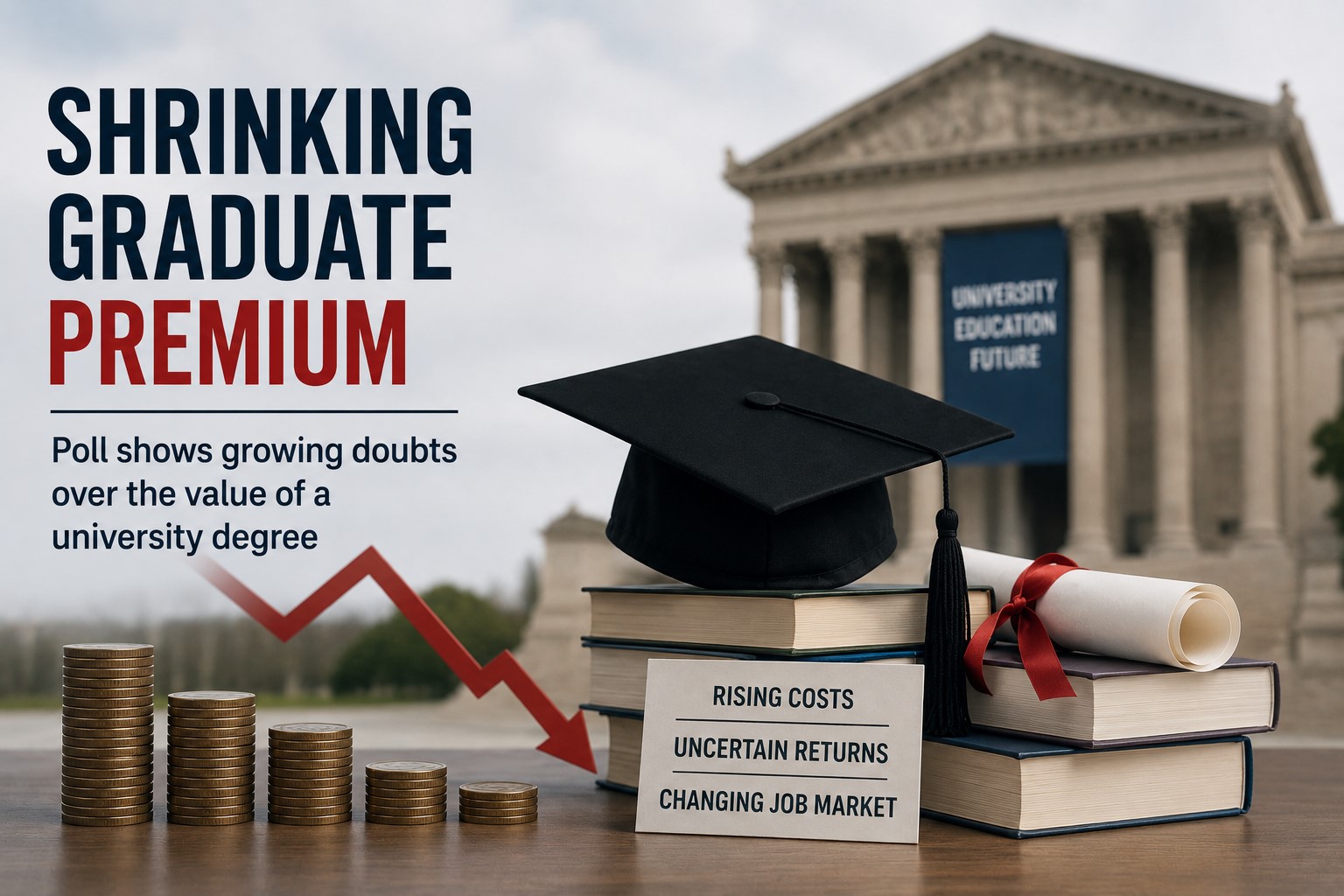 Growing Doubts Over University Value as Graduate Earnings Advantage Narrows