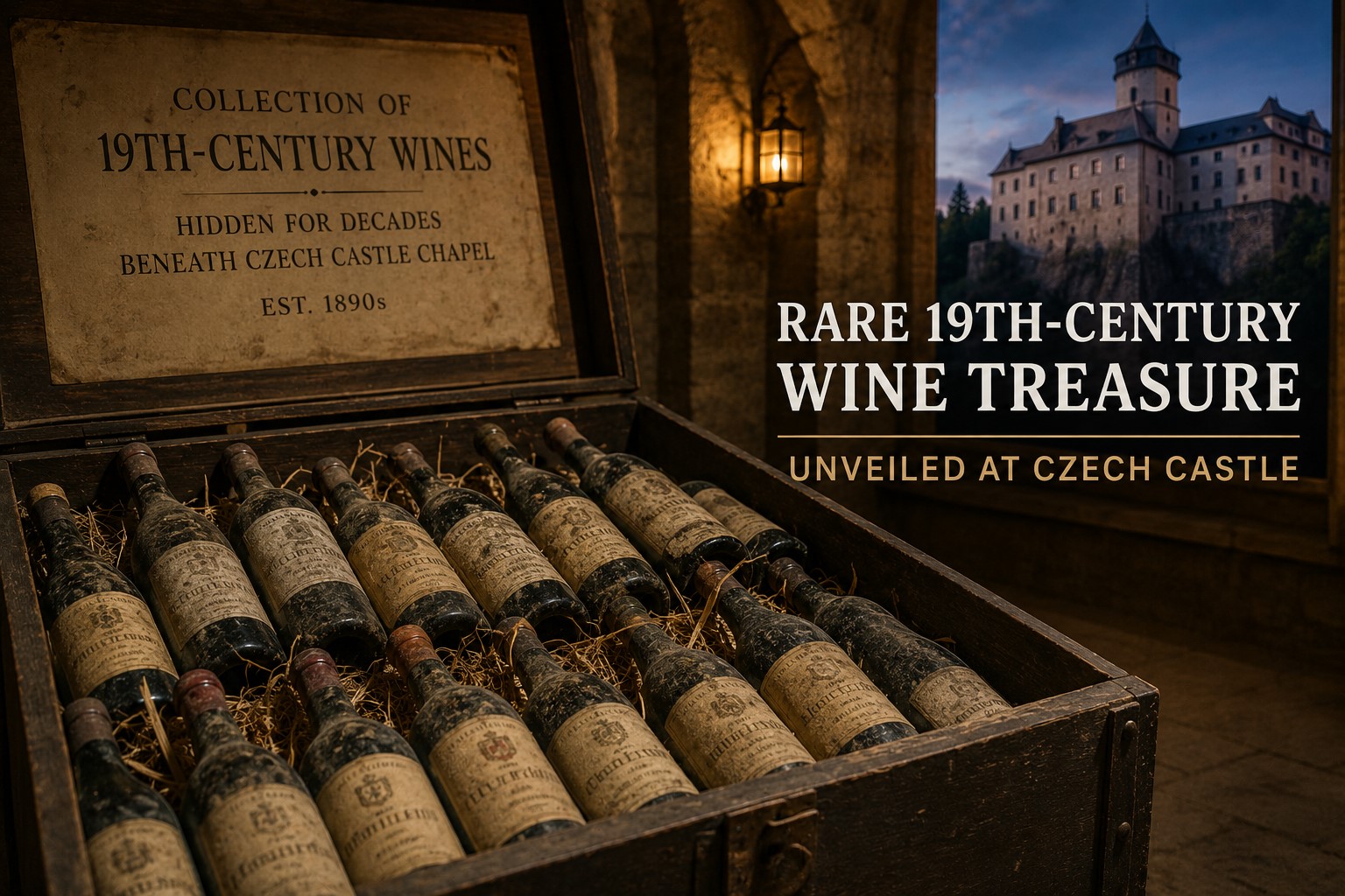 Hidden Treasure of 19th-Century Wine Unveiled at Czech Castle After Decades Underground