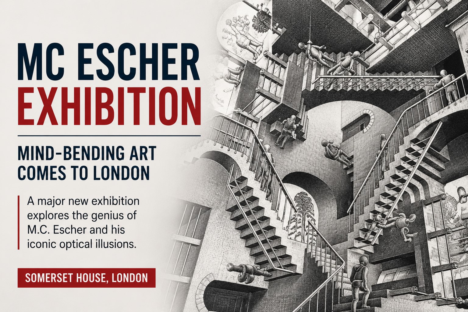 MC Escher Exhibition Brings Mind-Bending Art to London