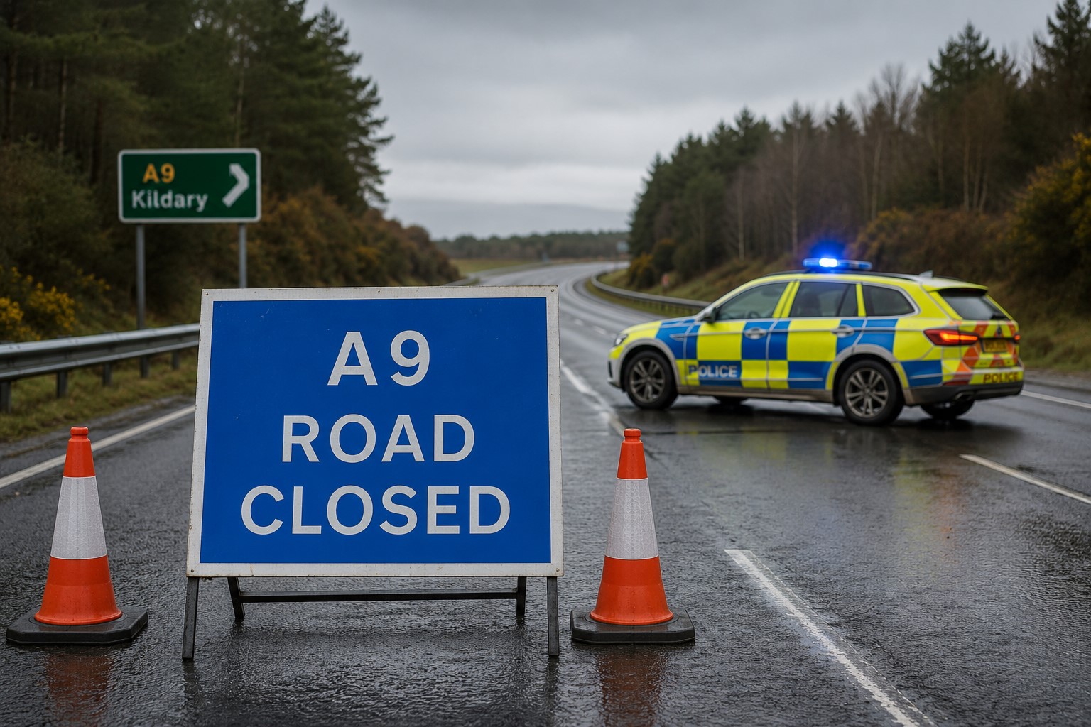 Serious Crash Forces Closure of A9 Near Kildary in Both Directions