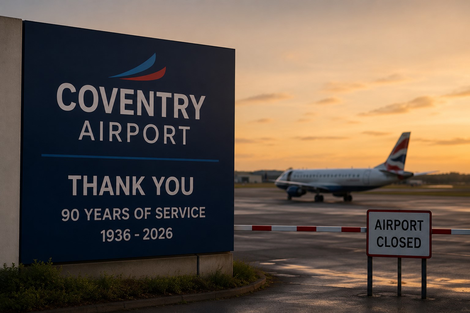 Major Midlands Airport Shuts Down After Take That Takes Final Flight Out
