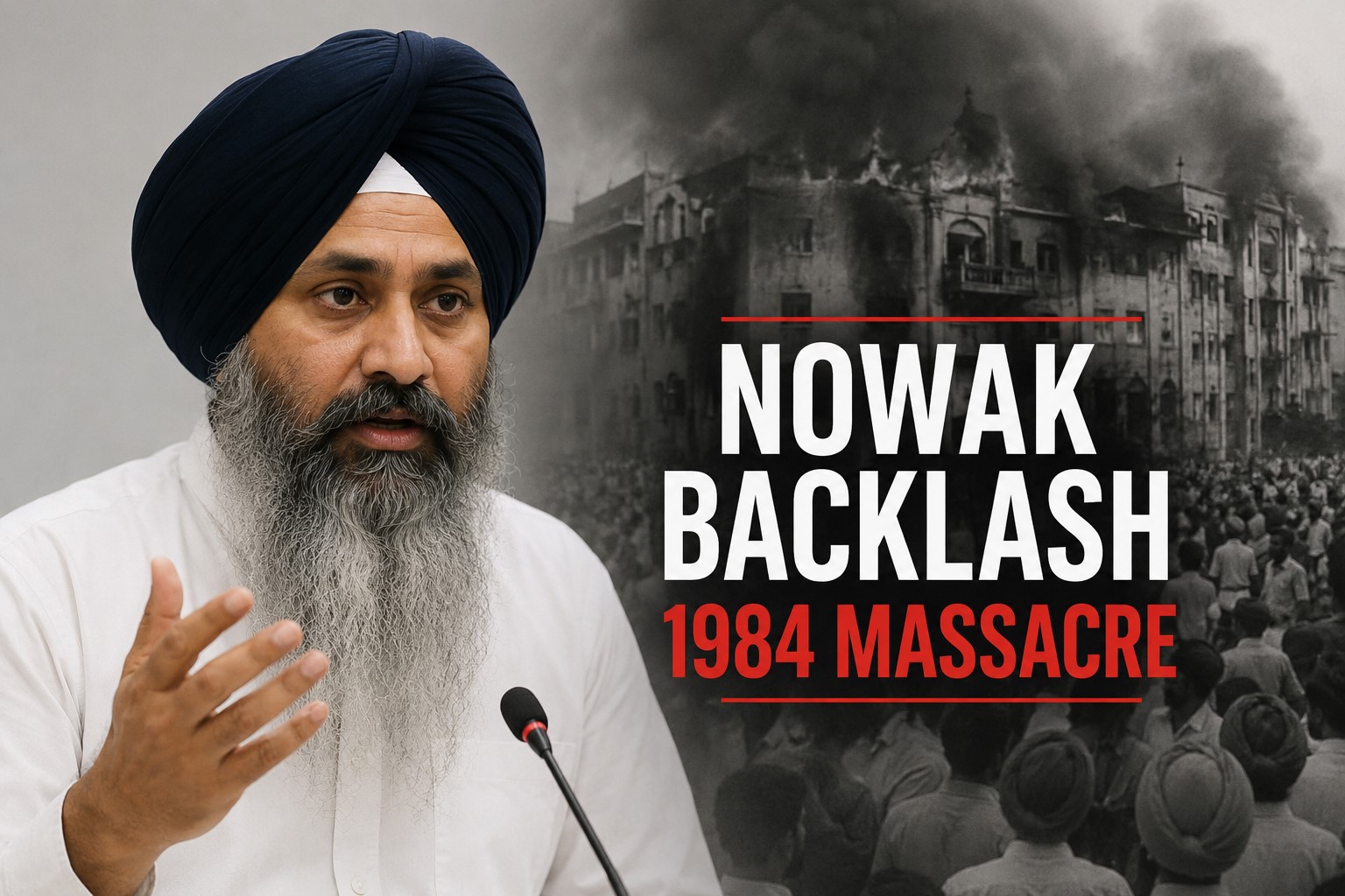Sikh Leader Compares Nowak Backlash to 1984 Massacre That Left Hundreds Dead
