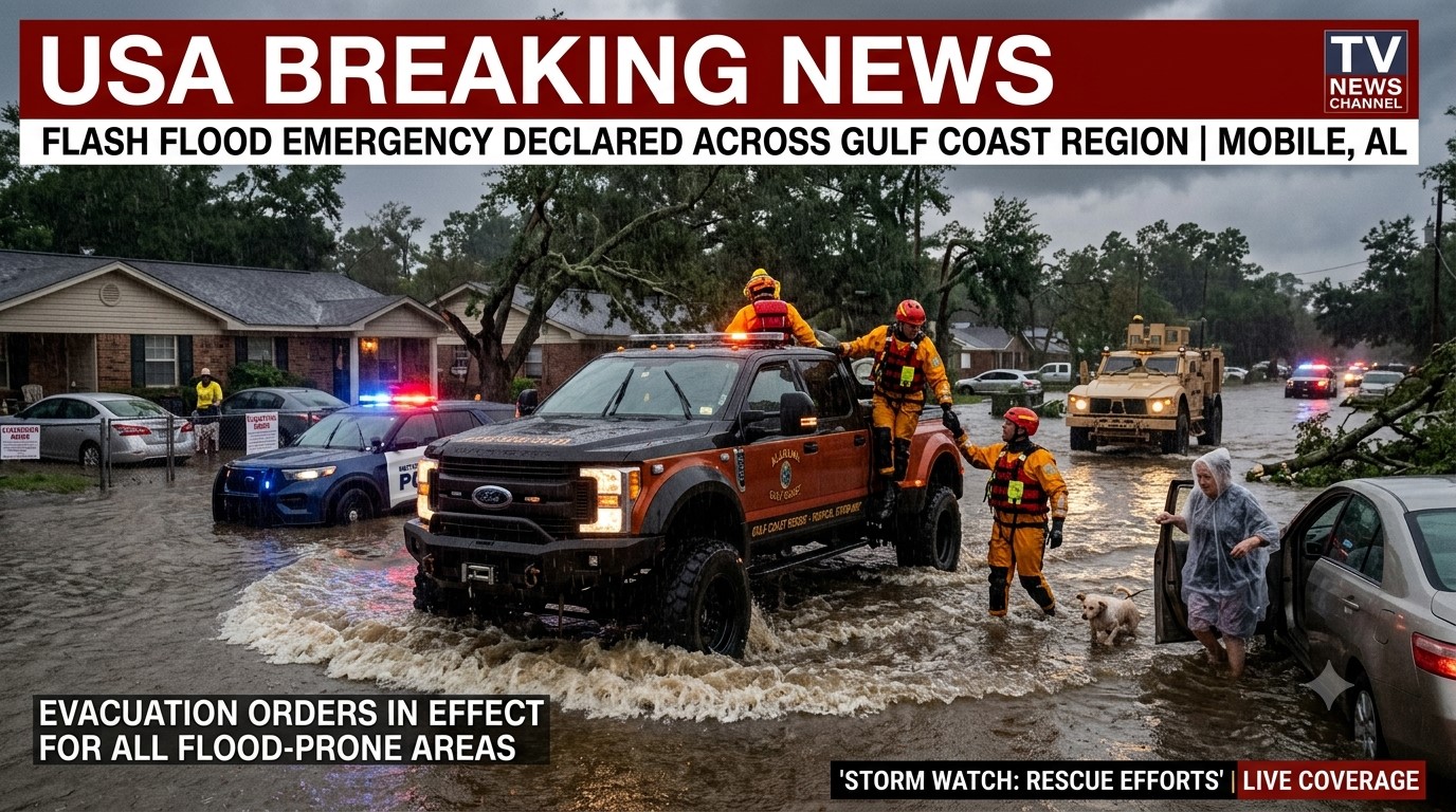 Emergency Crews Respond as Floodwaters Rise Across Gulf Coast Communities