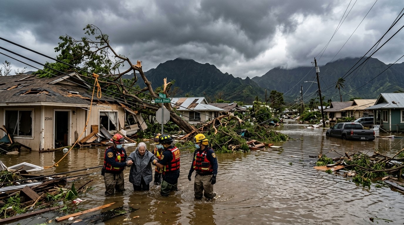 Tropical Storm Lala Leaves Trail of Damage Across Hawaii