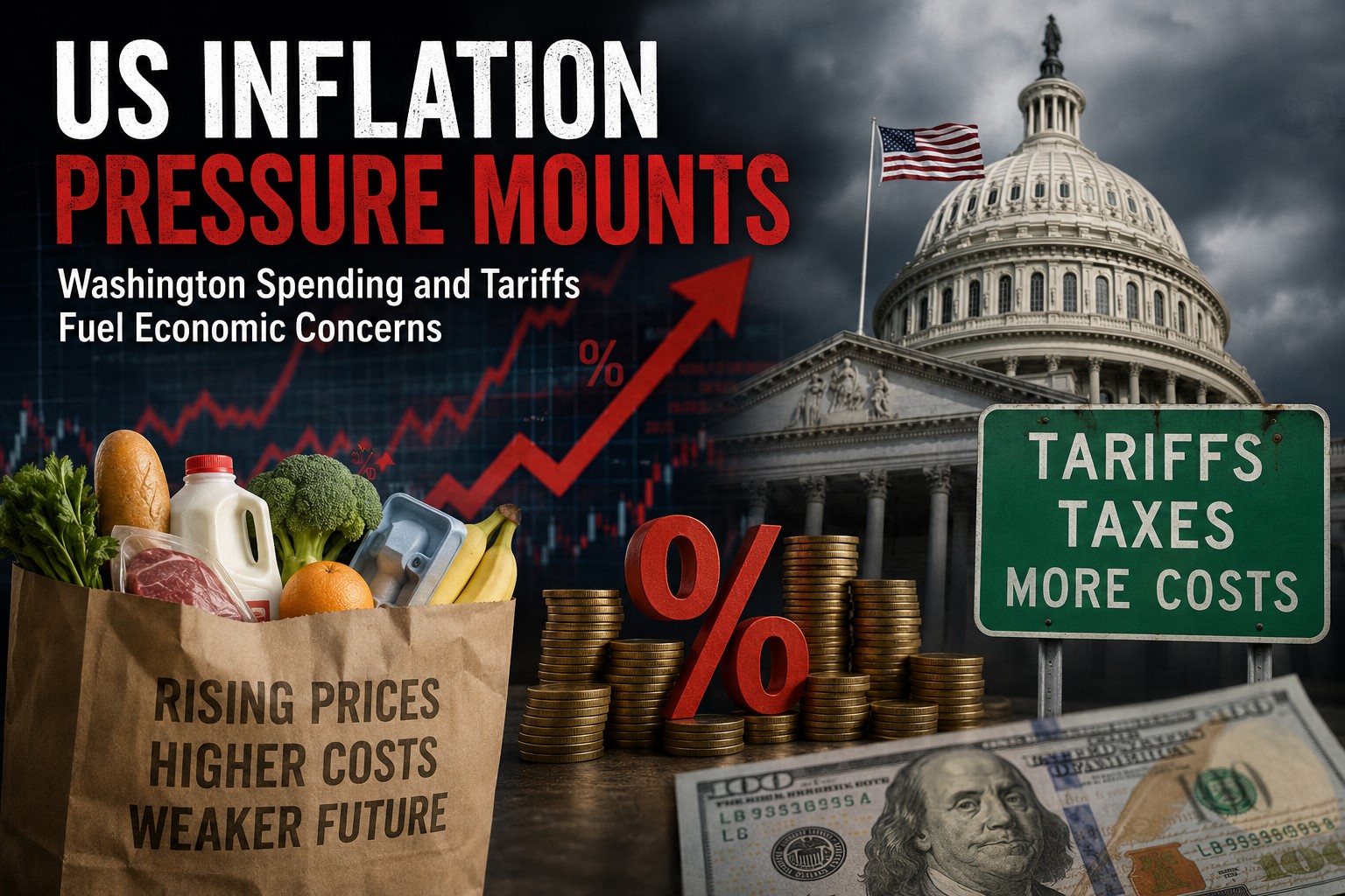 US Inflation Pressure Mounts as Washington Spending and Tariffs Fuel Economic Concerns